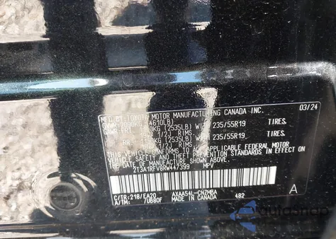 2024 Toyota Rav4 Xle Premium from USA, damaged, VIN 2T3A1RFV8RW447399